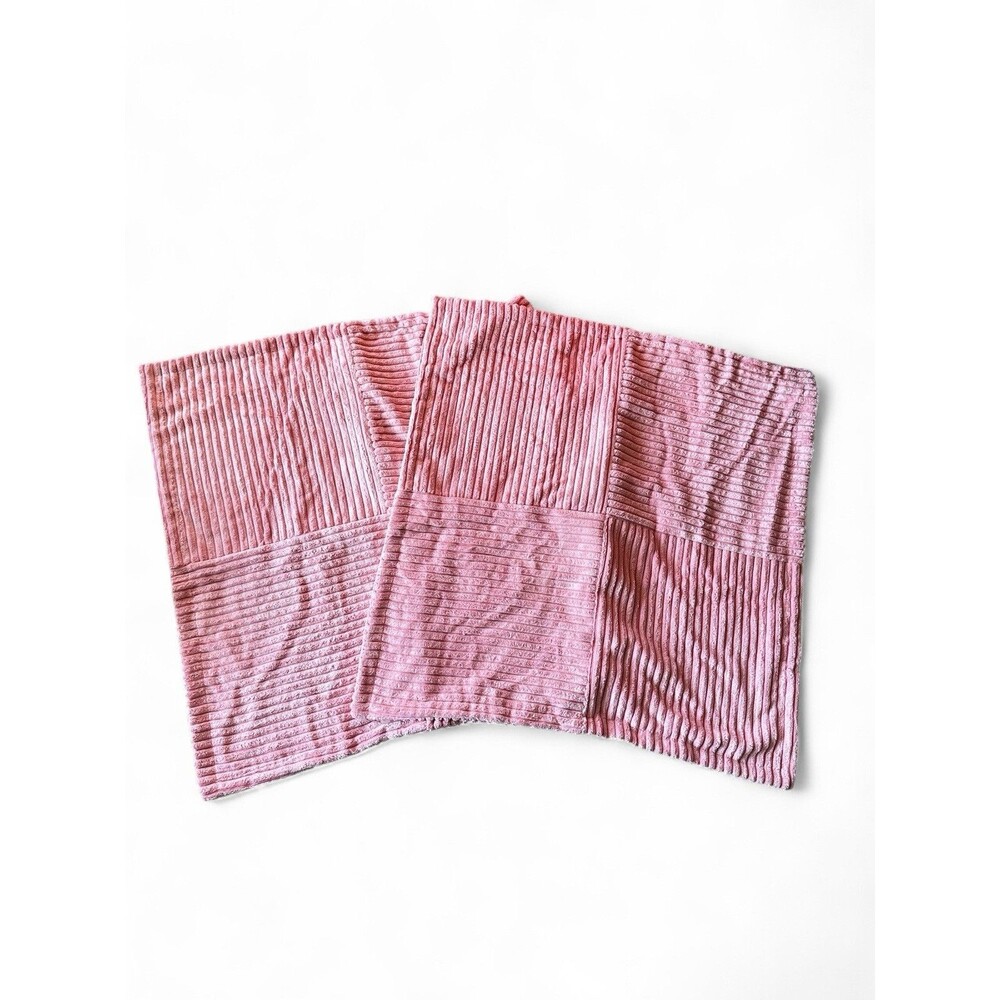 NEW HAUSSY Pink Corduroy Throw Pillow Covers 22"x22" Set of 2